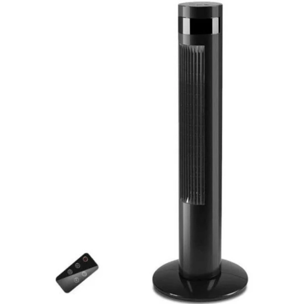 COWSAR 36 in. 3 Speed 11.81 in W Digital Oscillating Standing Bladeless Tower Fan with