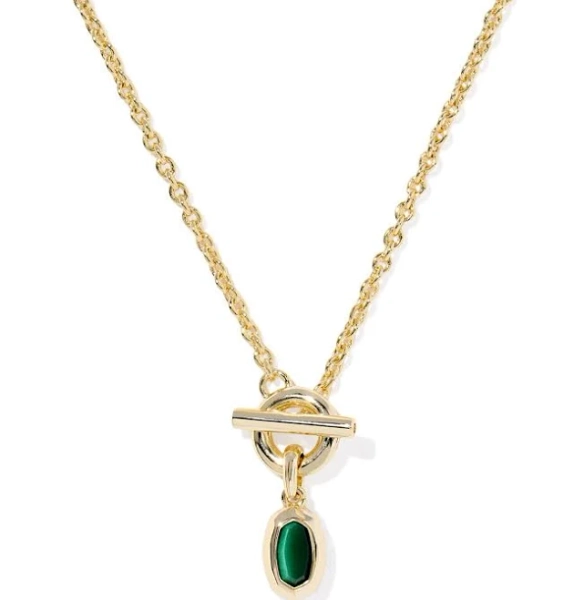 Kendra Scott Mini Elisa Toggle Short Pendant Necklace Gold