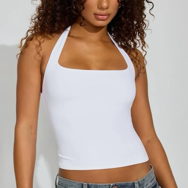 Garage Women's Square Neck Tie Halter Top