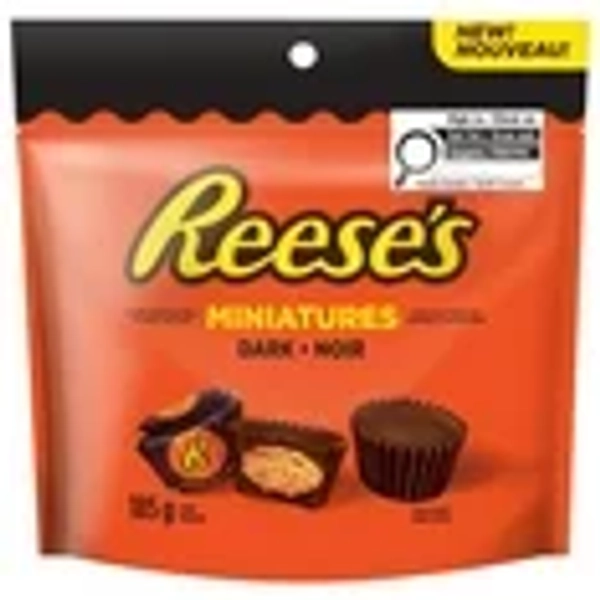 REESE'S Peanut Butter Cup Dark Chocolate Miniatures, 185g, 185 g