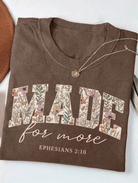 Lalippa Bible Verse ® Graphic T-Shirt, Cute Christian Shirt For Women