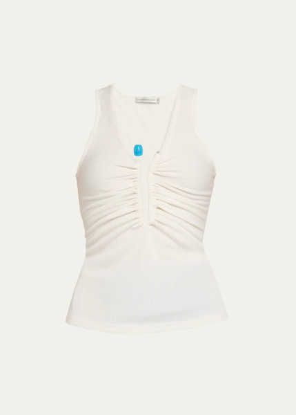 Crystal Pin Rib Tank Top