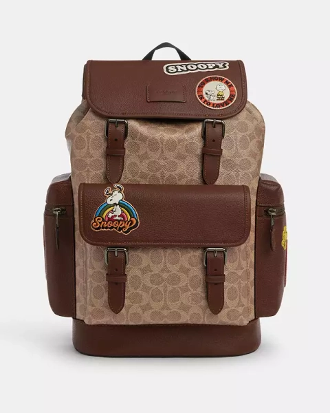 Bronze Industriel/Bronzé Multi Coach X Peanuts Sac à Dos Sprint En Toile Exclusive Avec Pièces écusson