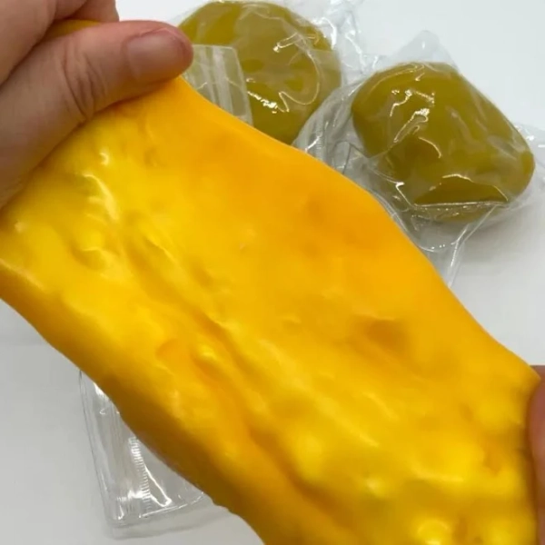 Crunchy Squishy Mango Stress Ball Fidget Toy Handmade Crispy Squeeze Ball Round Blocks Filled ASMR