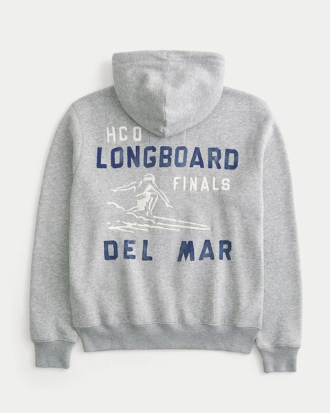 Holiday Vault Release Zip-Up Surf Logo Graphic Hoodie