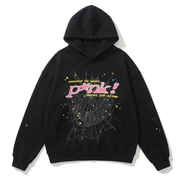 Spider PNK! Hoodie In Black - Spider Drops