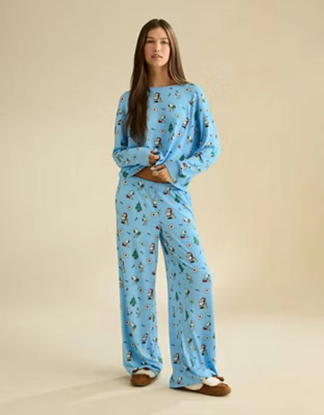 AE Luxe Plush Snoopy PJ Set
