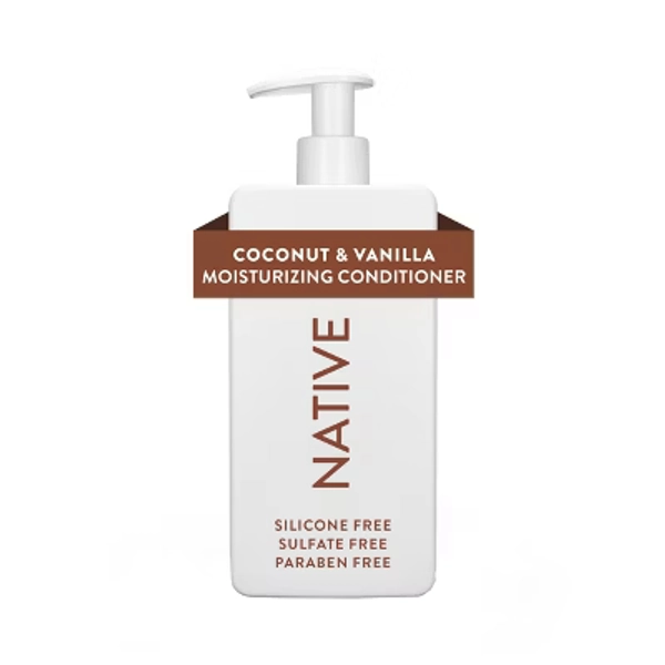 Native Coconut & Vanilla Moisturizing Vegan Conditioner, Clean, Sulfate, Paraben and Silicone Free - 16.5 fl oz