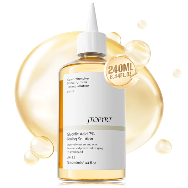 Glycolic Acid Toner: 240ml Glycolic Acid 7% Exfoliating Toner Toning Solution Which Soothes and Hydrates Skin