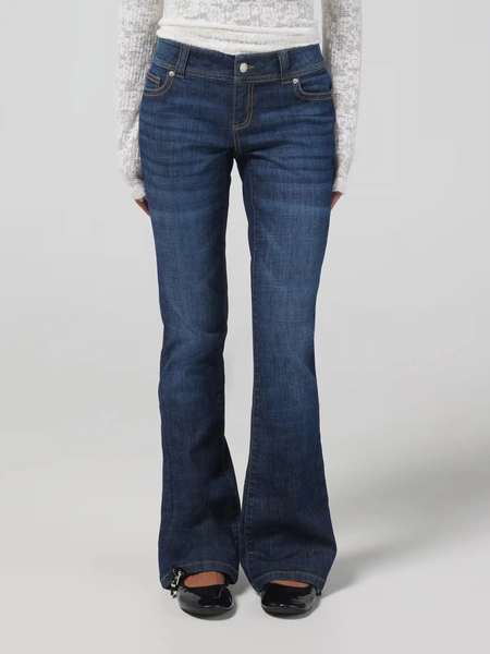Paris Ultra Low Rise Bootcut Jean  Raw Denim Star - Jay Jays Online