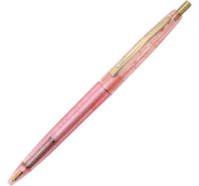 Oil-based Ballpoint Pen Bic Clear Click Ballpoint Pen 0.7mm (sparkle
