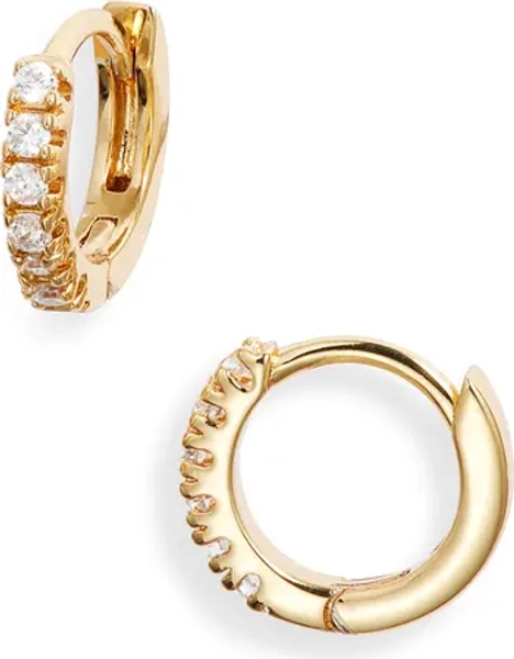 Demi Fine Cubic Zirconia Huggie Hoop Earrings