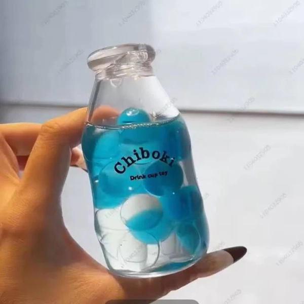 Blue Squeeze Drink Squishy Toy - Chiboki Style Boba Cup