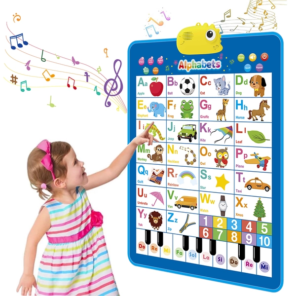 Richgv Upgraded Electronic Alphabet Poster Toddler Toys, Interactive Toys Alphabet Wall Chart, ABC Chart for Toddler, Montessori Learning Toys for Kid 1 2 3 4 Year - Walmart.com