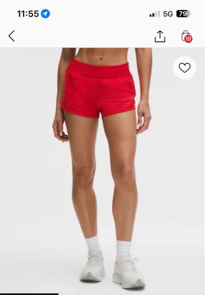 Hotty Hot High-Rise Lined Short 2.5" - Red - 12