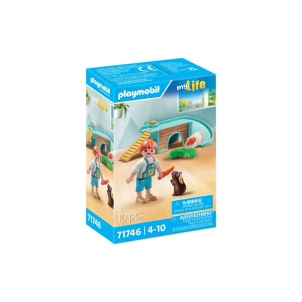 Playmobil 71746 My Life Boy With Guinea Pig