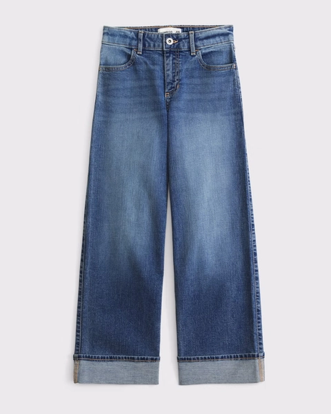 high rise wide leg jeans