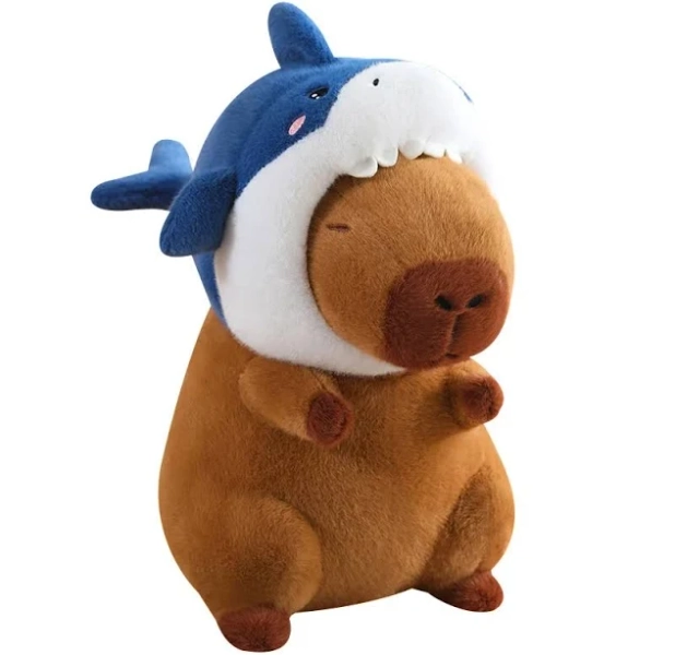 Shark Capybara Plush Doll