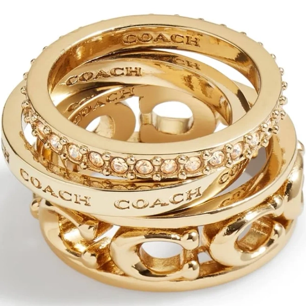 Coach Signature Openwork Ring Set