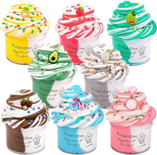 8 Pack Butter Slime Kit for Girls