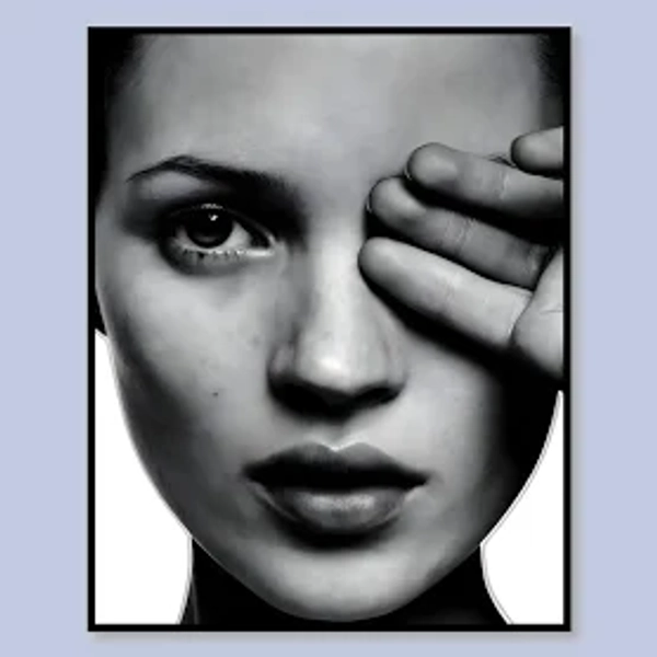 “Kate Moss one eyes” Poster by vintage singer | JUNIQE