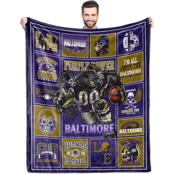 Football Style Gifts,Football Blanket Soft Flannel Blanket Football Style Travel Blanket for Men Women Boys Kids Gift Sofa Bed, 50 inch X 60 inch Inch