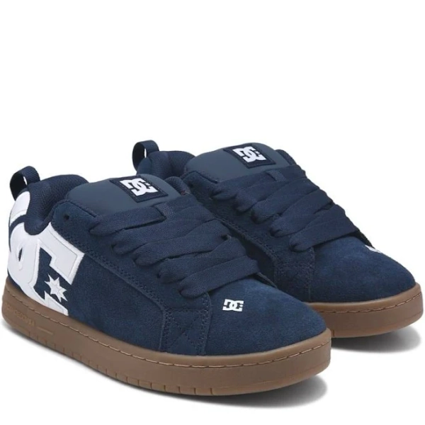 DC Shoes Men's Court Graffik Skate Shoes (Navy/White/Gum) - Size 14.0 M