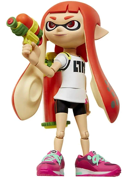 World of Nintendo Inkling Girl with Blaster Action Figure