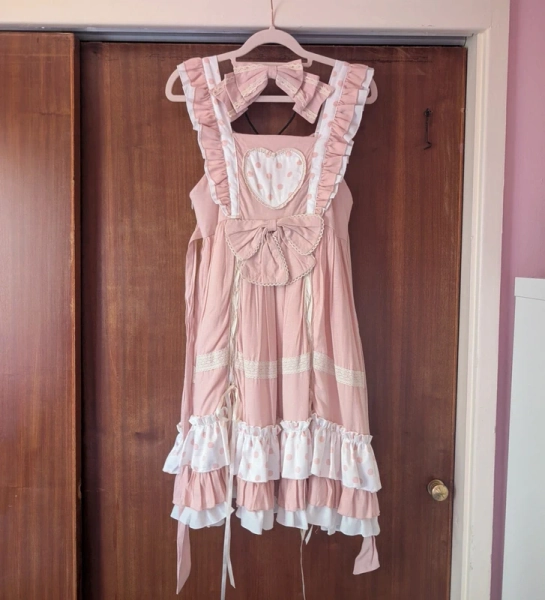 Eieyomi - Lolita JSK set, Pink Colourway, Size S