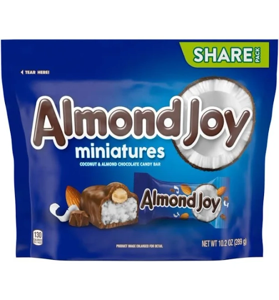 ALMOND JOY Miniatures Coconut and Almond Chocolate Candy Share Pack
