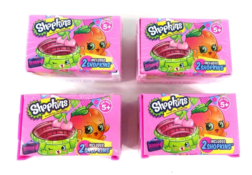 Shopkins Season 4 Blind Packs x4 Crates Brand New Factory Sealed
