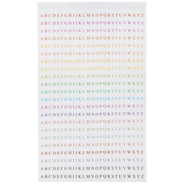 Rainbow Alphabet Stickers