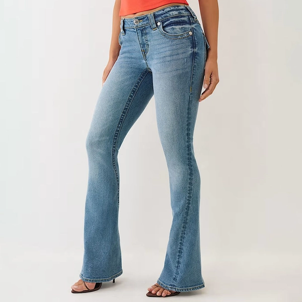Light Blue Joey Low Rise Flare Stretch Jeans