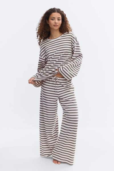 Striped soft trousers