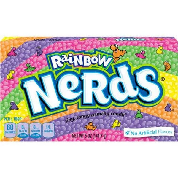 Wonka Rainbow Nerds On The Go Concession Candy Box, 5 oz, 3 Pack