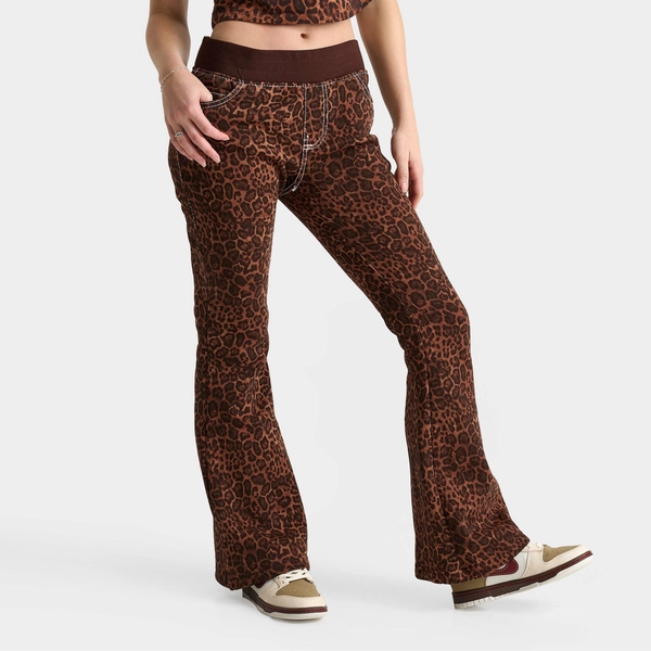 Women's True Religion Leopard Big T Flare Sweatpants - Size XS