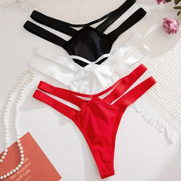 3pcs Women'S T-Strap Panties