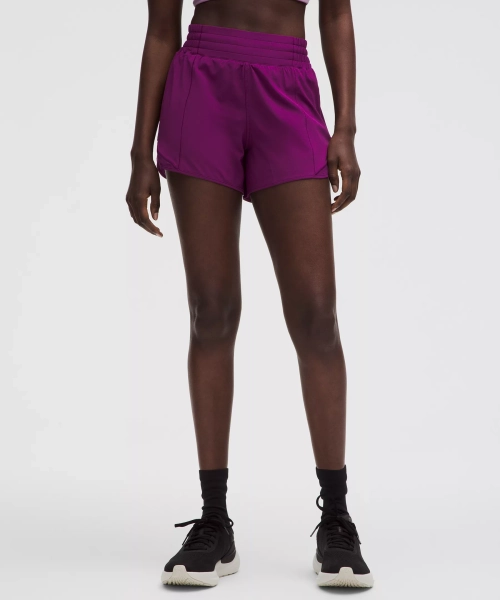 Hotty Hot High-Rise Lined Short 4" - Chilled Grape - 10