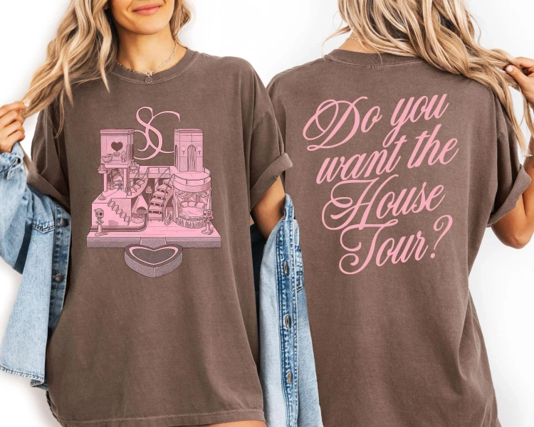 House Tour Shirt, Fandom Merch Tee, Aesthetic Fan T-shirt, Double Sided Sabrina House Tour Gift