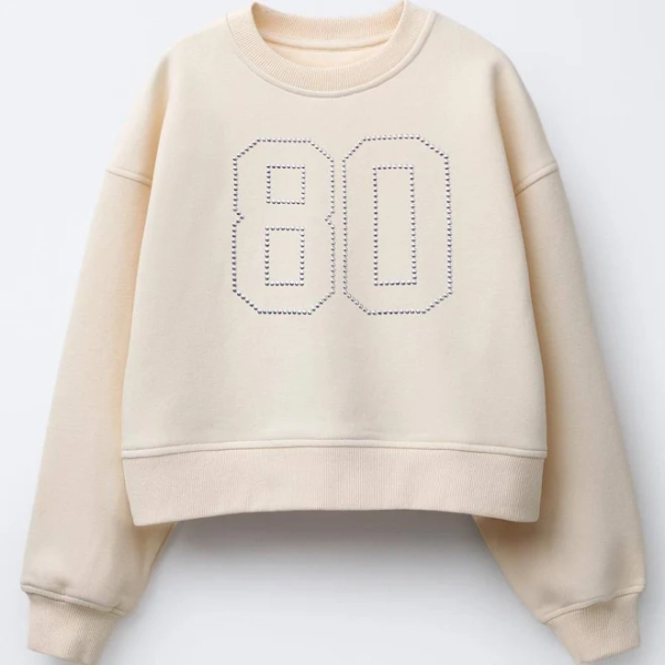 Zara Kids Number Stud Sweatshirt