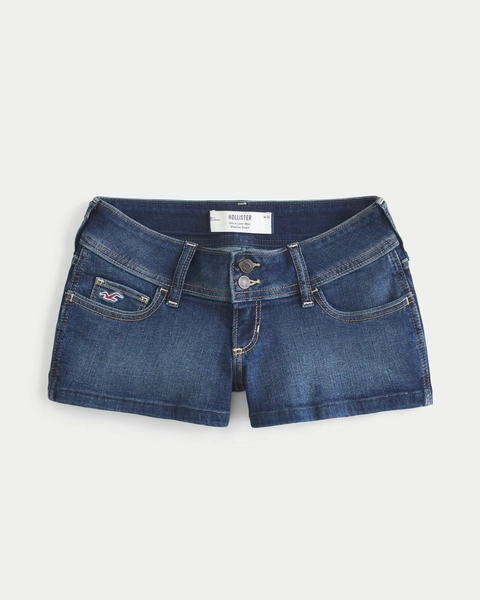 Ultra Low-Rise Jean Shortie Shorts