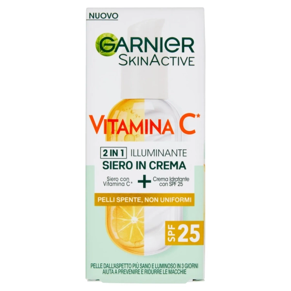Siero in Crema Vitamina C, Illuminante e Idratante, Per Pelli Spente e Non Uniformi, 50ml