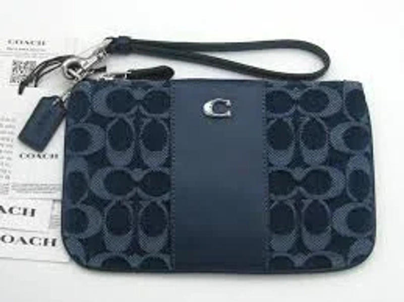 Coach Women's Essential Small Wristlet in Signature Denim