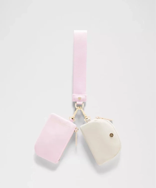 Dual Pouch Wristlet - Blissful Pink/Light Ivory - ONE SIZE
