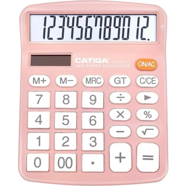 CD-2786 12-Digit Home and Office Calculator (Light Pink)