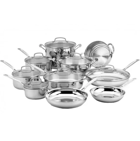 Cuisinart Chef's Classic 17 Piece Stainless Steel Cookware Set