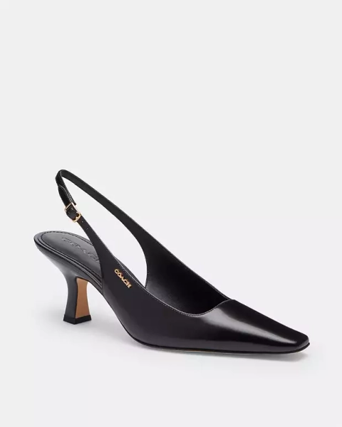 Black Slingback Heel