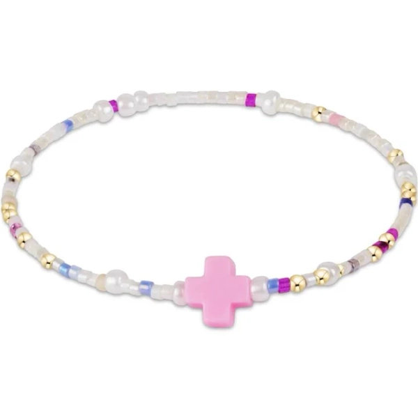 EGIRL Hope Unwritten Signature Cross Bracelet with Sprinkles On Top