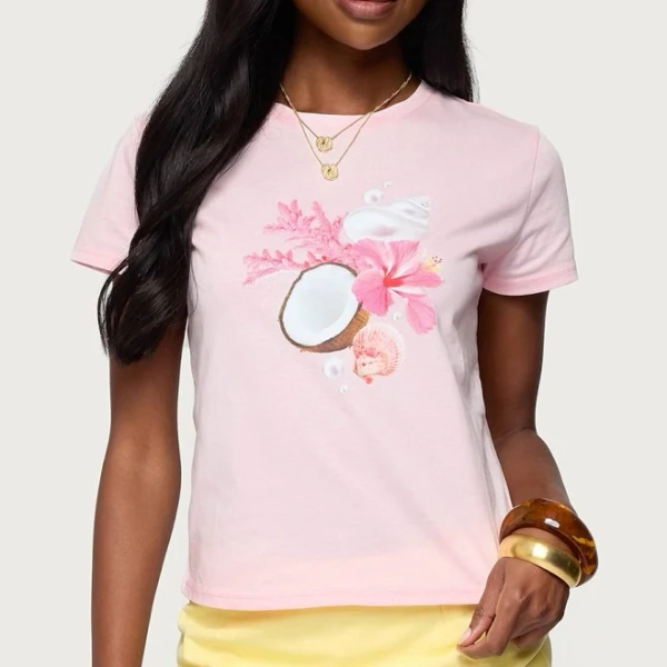 Edikted Women's Oceans Calling Coastal T-Shirt