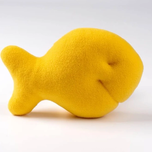 Goldfish Cracker Plush - Handmade Soft Toy, Cheese Gold Fish Cracker Plush, Made to Order